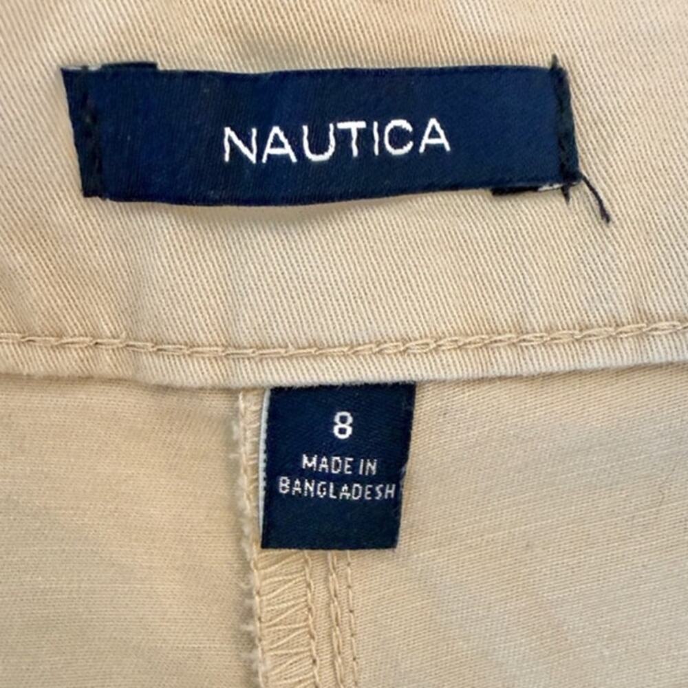 Nautica Tan Khaki Beige 5-Inch Inseam Classic Chino Shorts Women's Size 8 - Picture 3 of 10